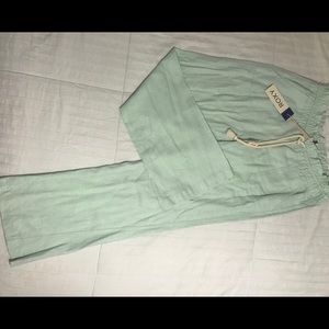 NWT Roxy Mint green linen flare pants size S
